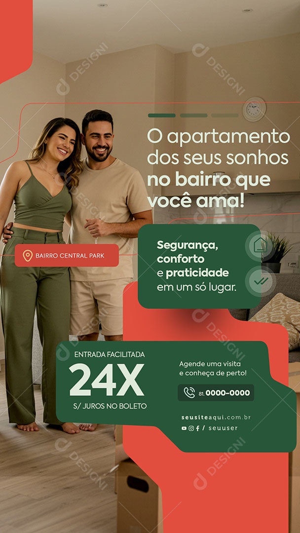 Story Imobiliária Seu Novo lar Social Media PSD Editável