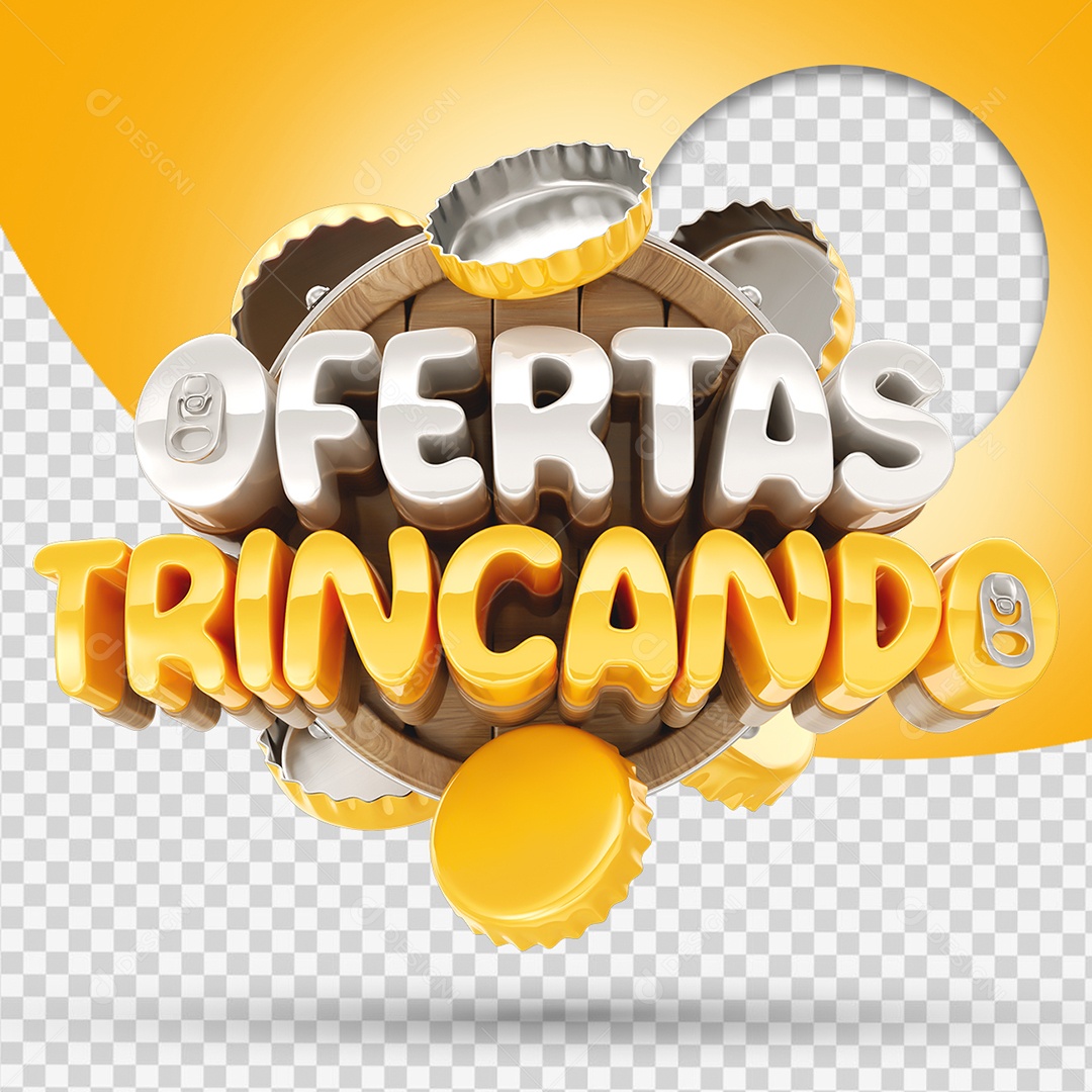 Ofertas Trincando Selo 3D para Composição PSD