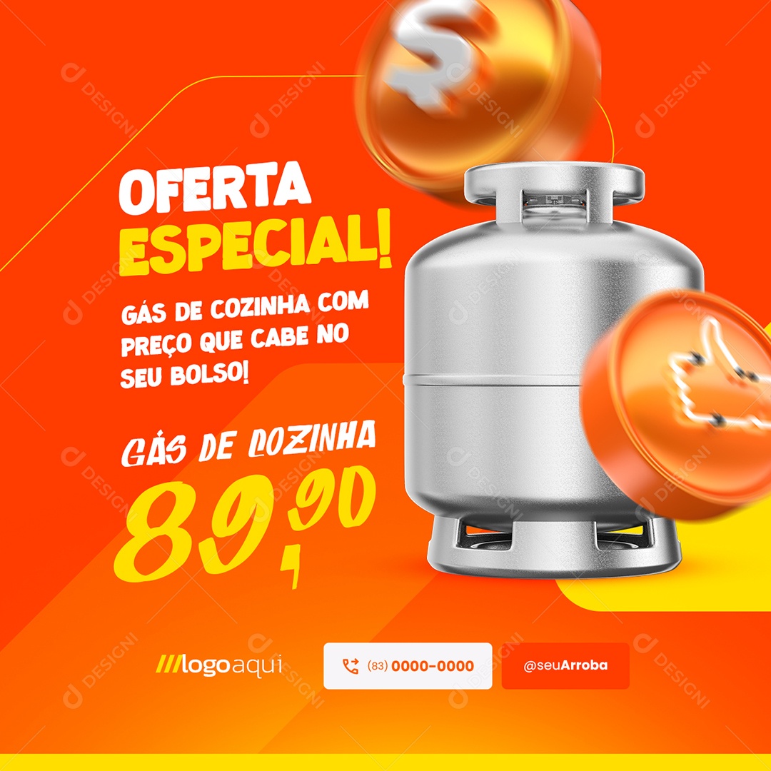 Distribuidora de Gás Oferta Especial Social Media PSD Editável
