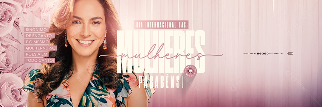 Carrossel Dia Internacional Das Mulheres 08 de Março Parabéns Social Media PSD Editável