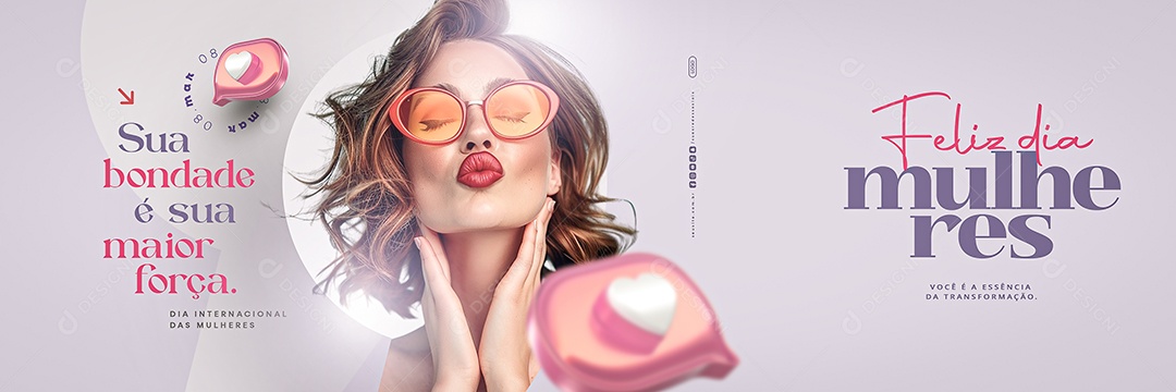 Carrossel Dia Internacional Das Mulheres 08 de Março Social Media PSD Editável