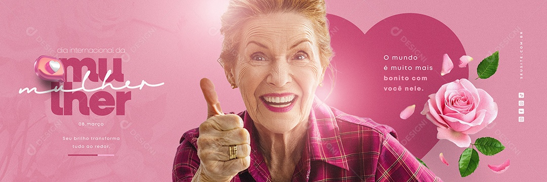 Carrossel Dia Internacional Da Mulher 08 de Março Social Media PSD Editável