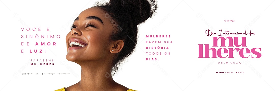 Carrossel Dia Internacional Das Mulheres 08 de Março Social Media PSD Editável