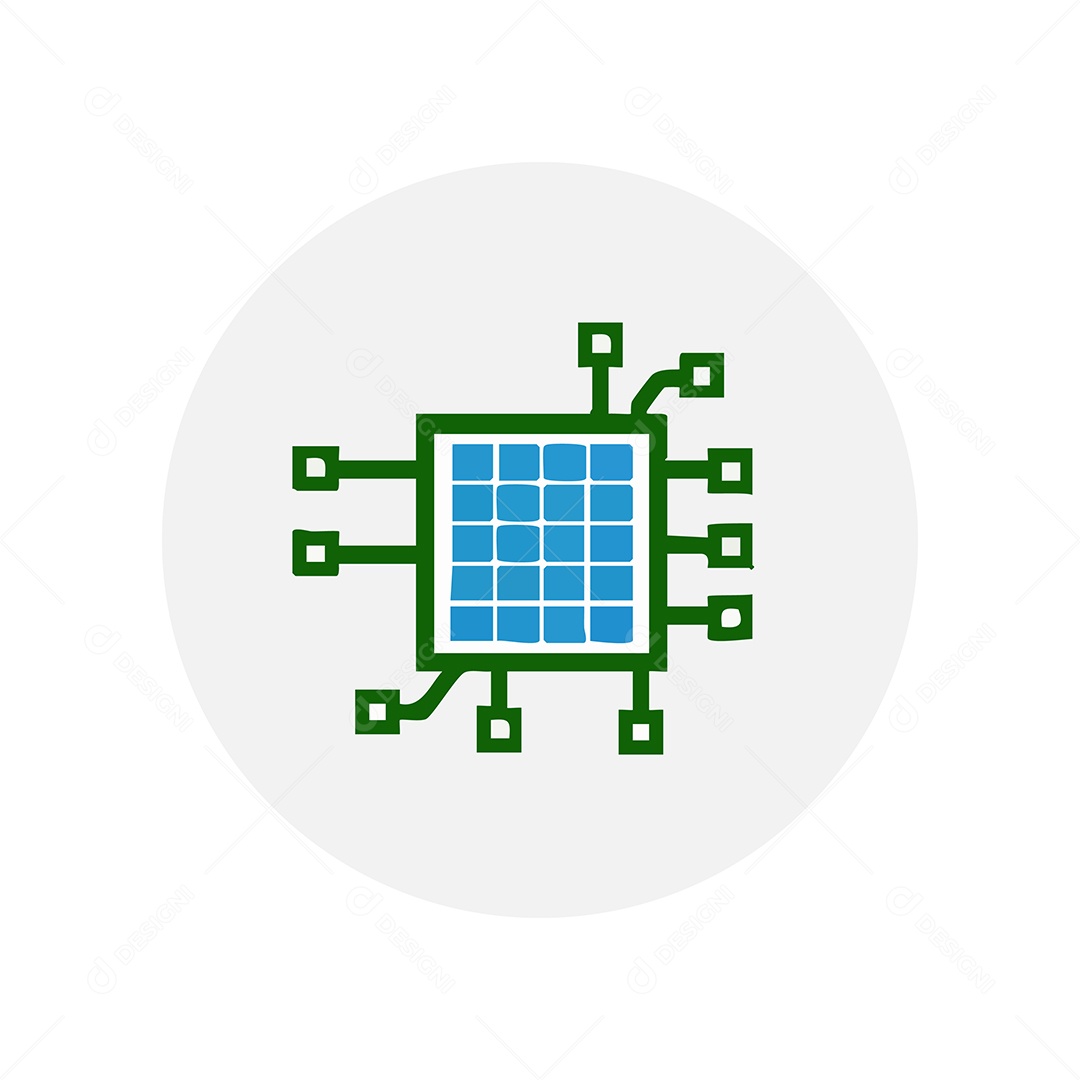 Modelo de Logo Energia Solar Vetor EPS