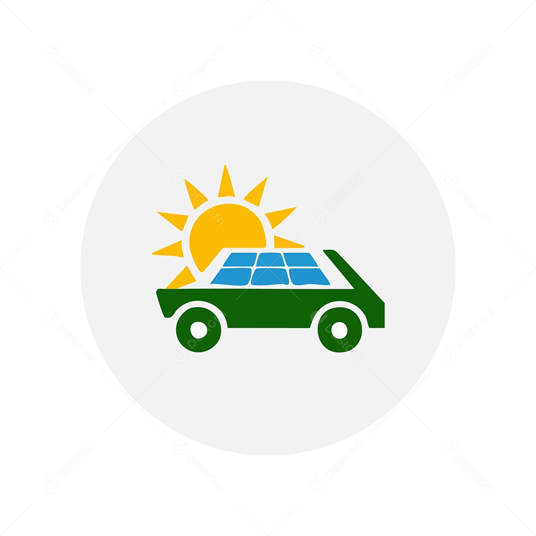 Modelo de Logo Energia Solar Vetor EPS