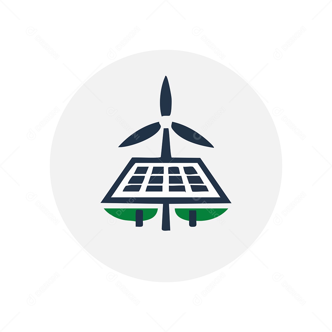 Modelo de Logo Energia Solar Vetor EPS