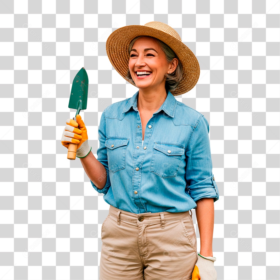 Mulher Agricultora PNG Transparente