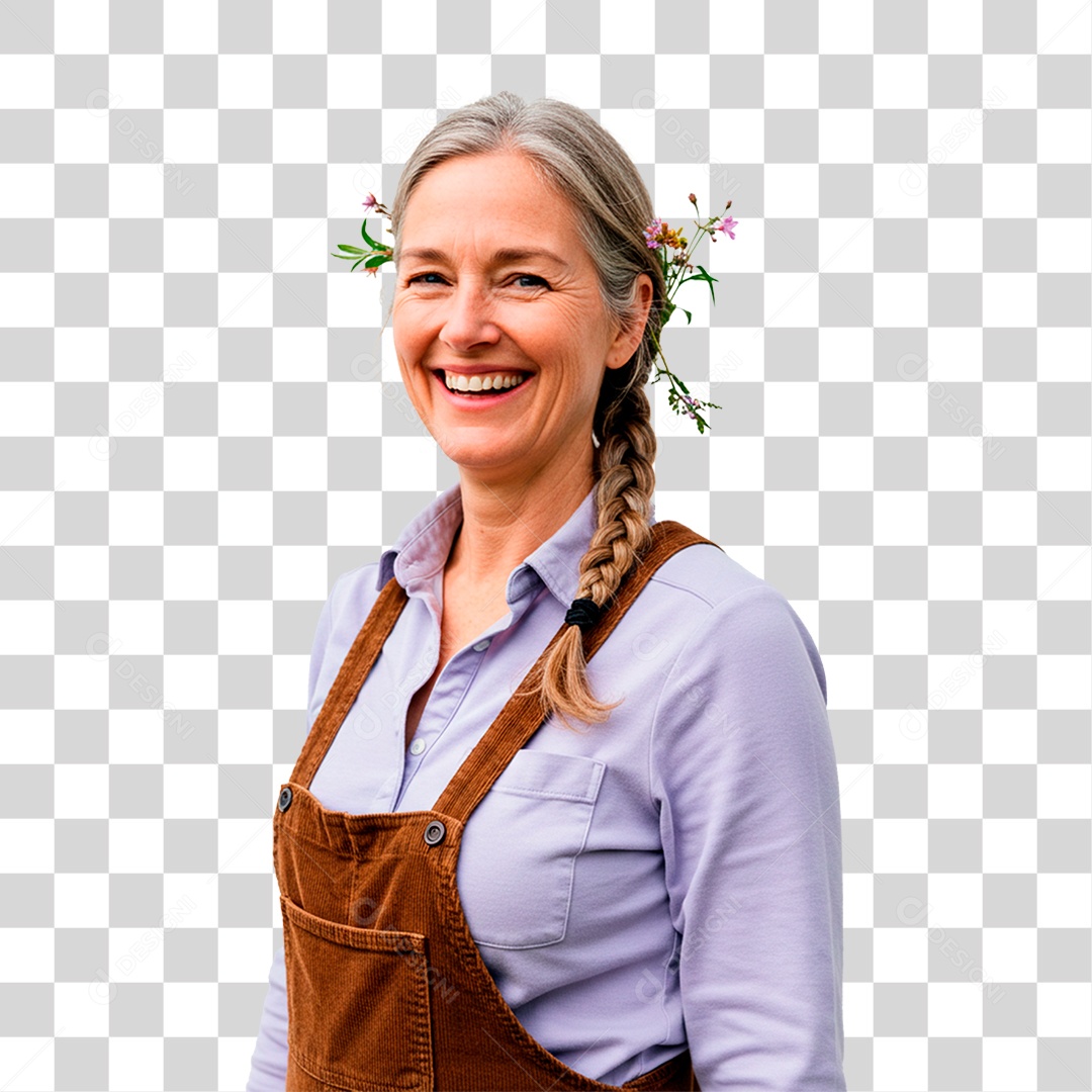 Mulher de Avental PNG Transparente