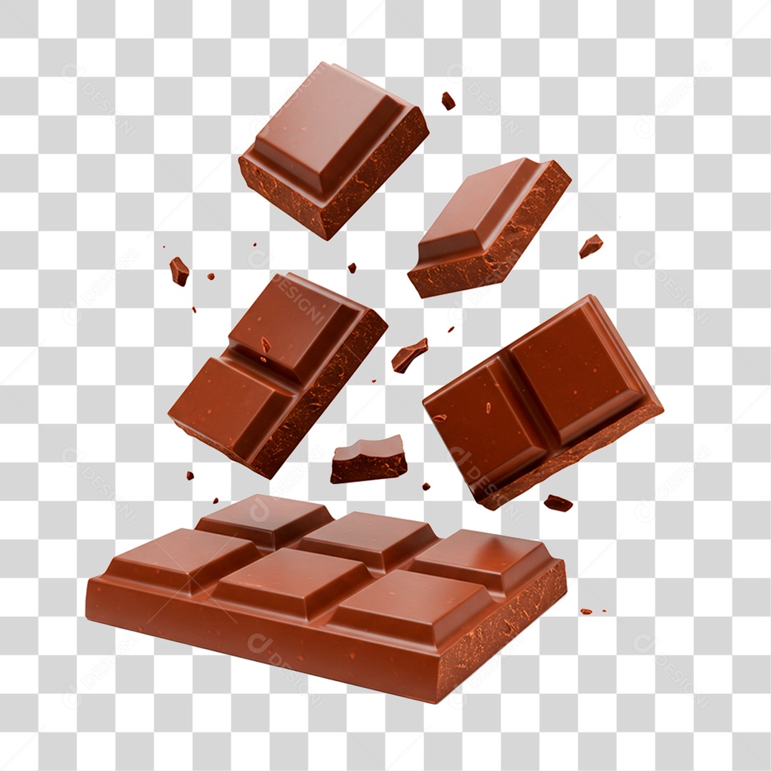 Barra de Chocolate PNG Transparente