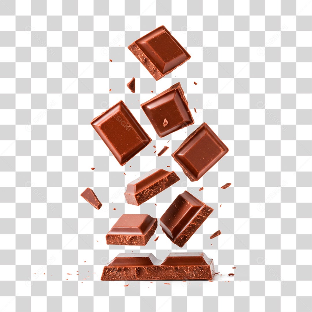 Pedaço de Chocolate PNG Transparente
