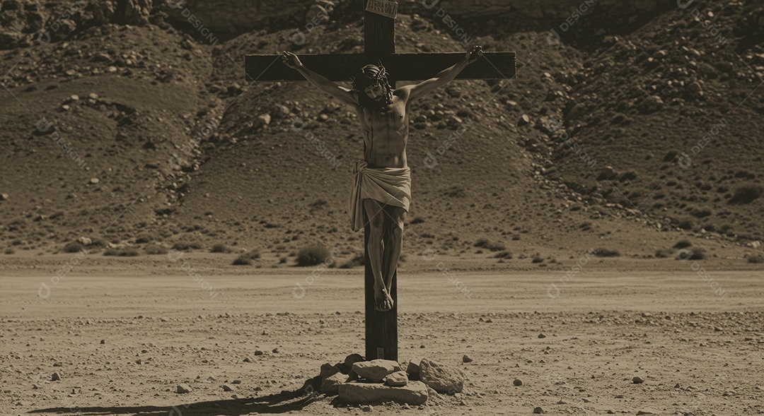Cristo na cruz semelhança de tempos passados