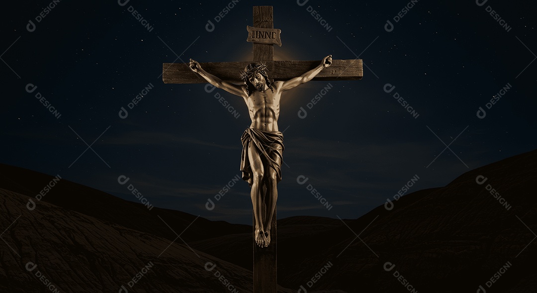 Cristo pregado na cruz semelhança