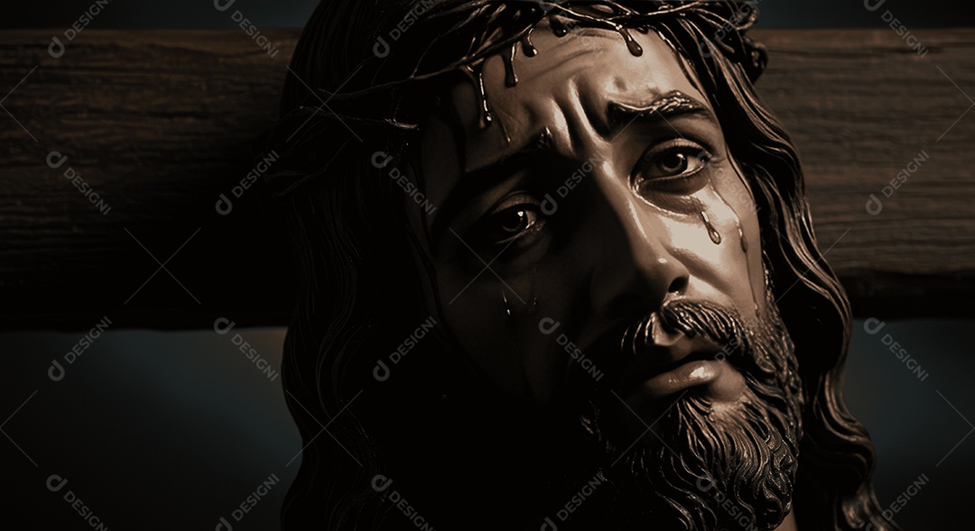 Uma imagem semelhança de Cristo triste