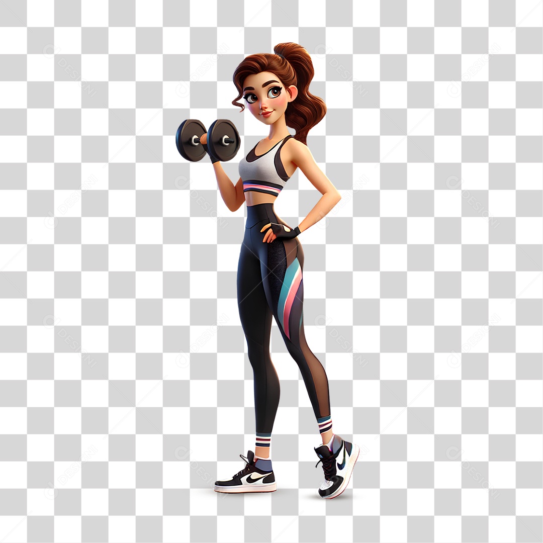 Mulher Treinando PNG Transparente