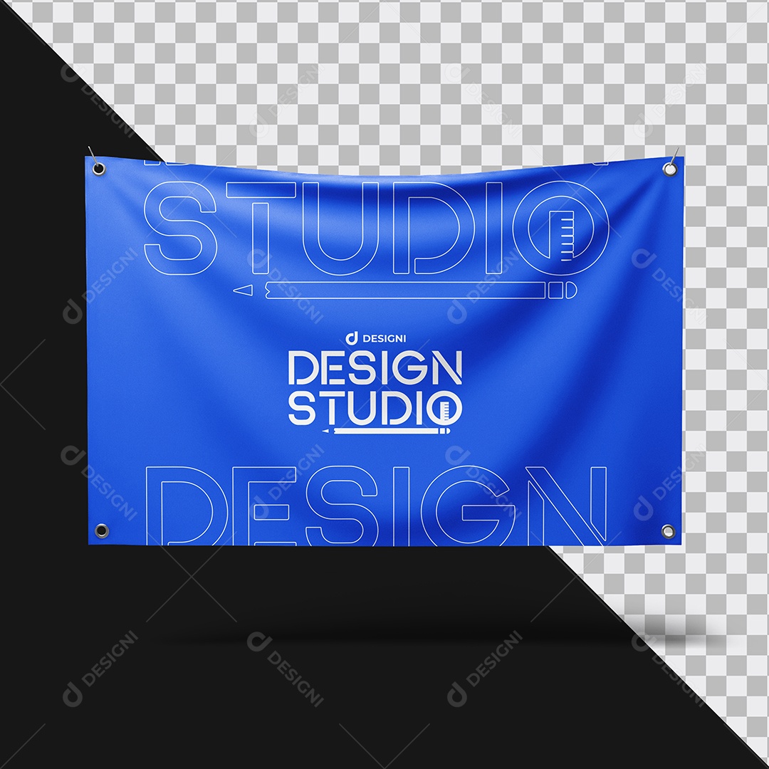Mockup de Banner Tecido Retandular PSD Editável