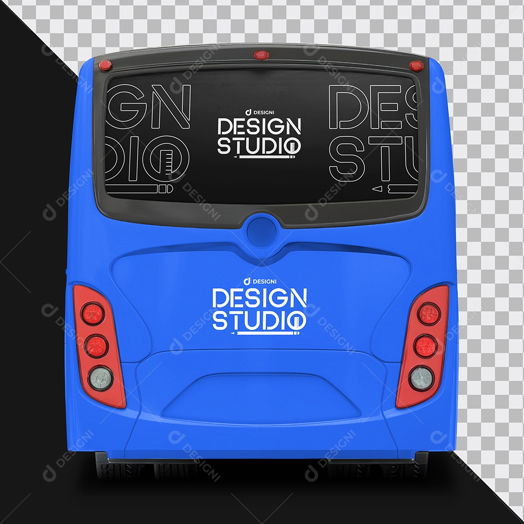Mockup De Ônibus Atrás PSD Editável