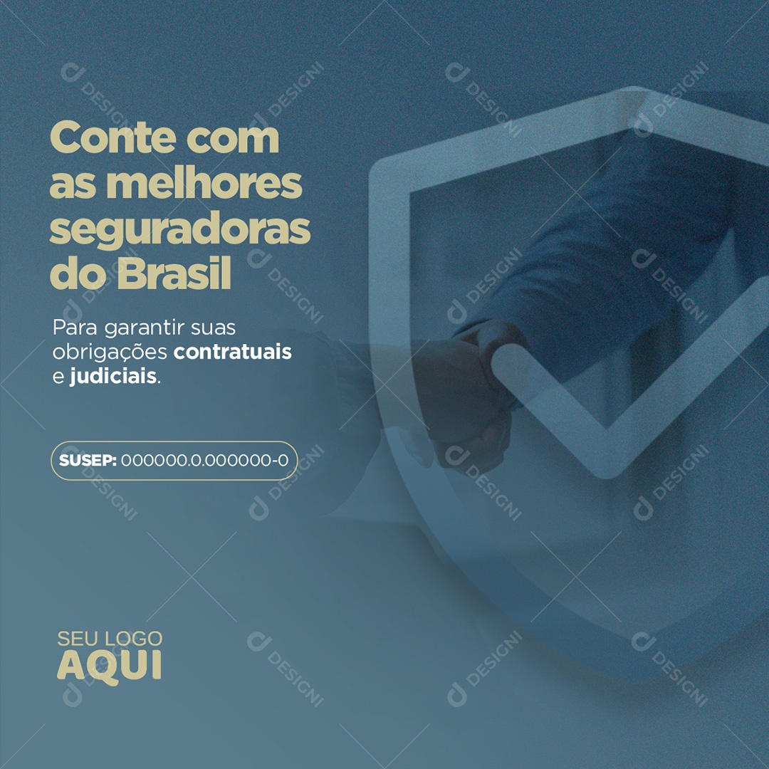 Conte Com as Melhores Seguradoras do Brasil Social Media PSD Editável