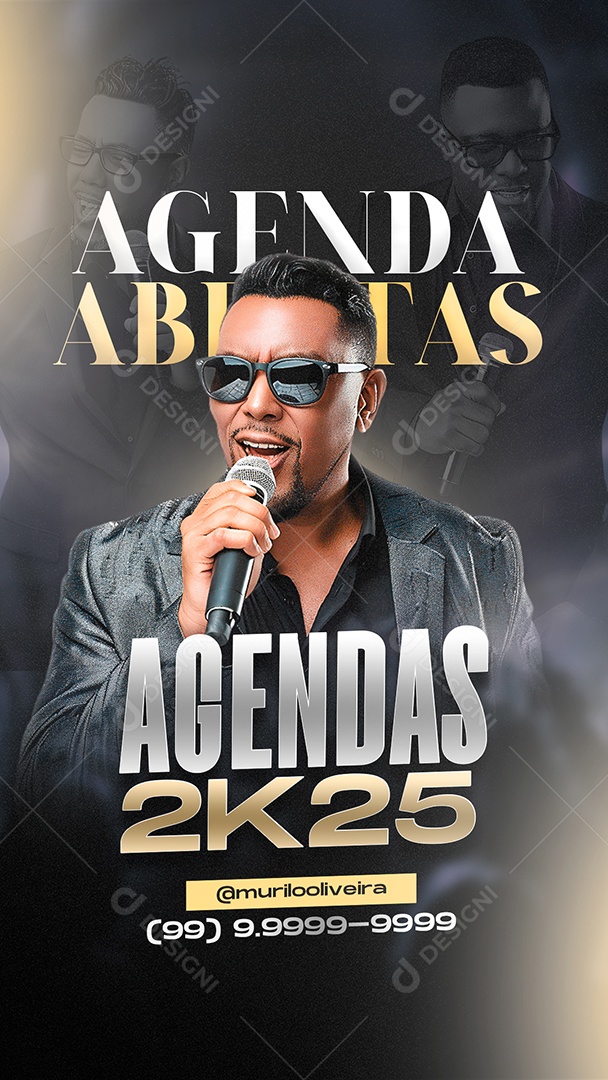 Story Flyer Gospel Agendas 2K25 Social Media PSD Editável