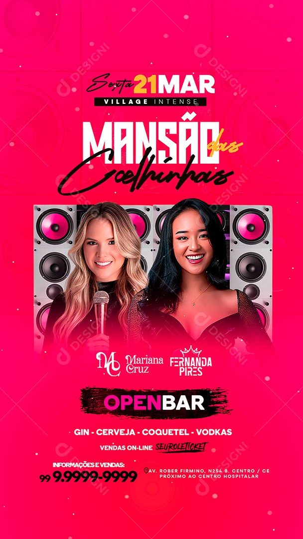 Story Flyer Village Intense Mansão Coelhinhas Social Media PSD Editável