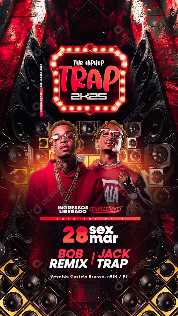 Story Flyer The Hip Hop Trap 2K25 Social Media PSD Editável