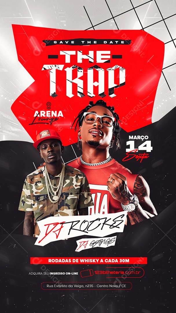Story Flyer The Trap DJ Rocks Social Media PSD Editável