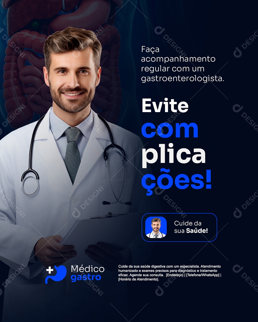 Gastro Evote Complicações Social Media PSD Editável