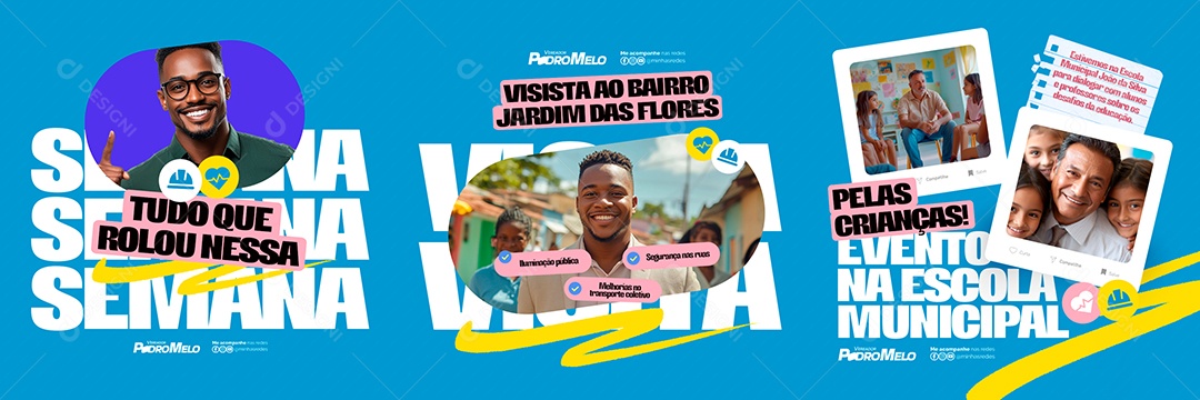 Carrossel Vereador Tudo Que Rolou Nessa Semana Social Media PSD Editável