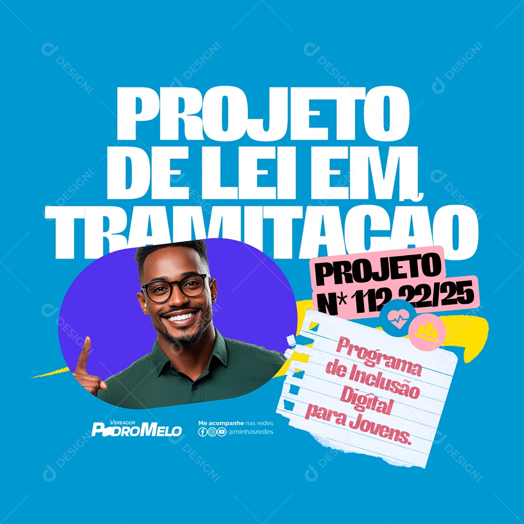 Vereador Projeto De Lei em Tramitação Projeto Social Media PSD Editável