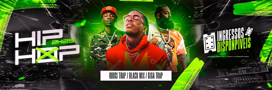 Carrossel Flyer Hip Hop 2K25 Social Media PSD Editável