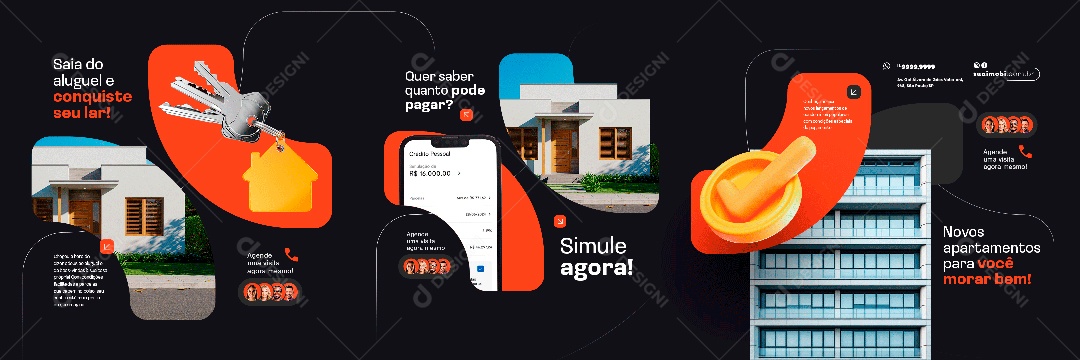 Carrossel Imobiliária Quer Saber Quanto Pode Pagar Social Media PSD Editável
