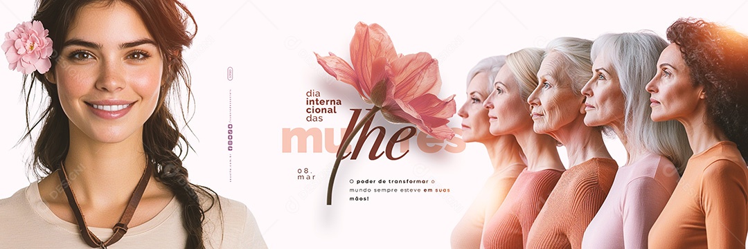 Carrossel Dia Internacional Das Mulheres 08 de Março Social Media PSD Editável