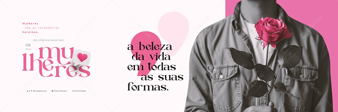 Carrossel Dia Internacional Das Mulheres 08 de Março Social Media PSD Editável