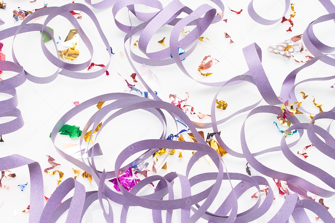 Fundo colorido com enfeites de carnaval