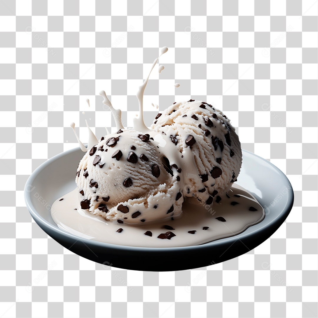 Sorvete de Flocos PNG Transparente