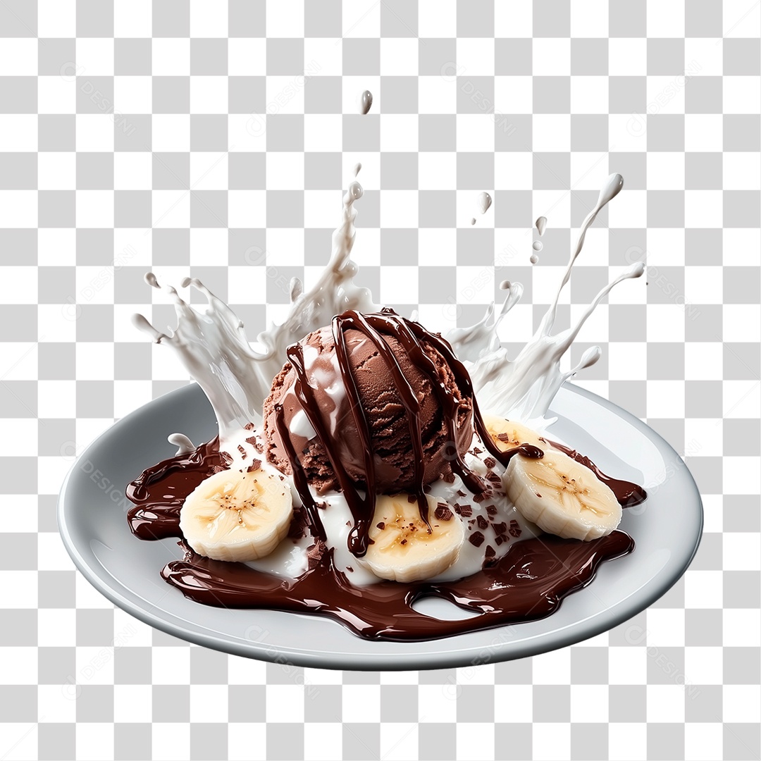 Sorvete de Chocolate PNG Transparente
