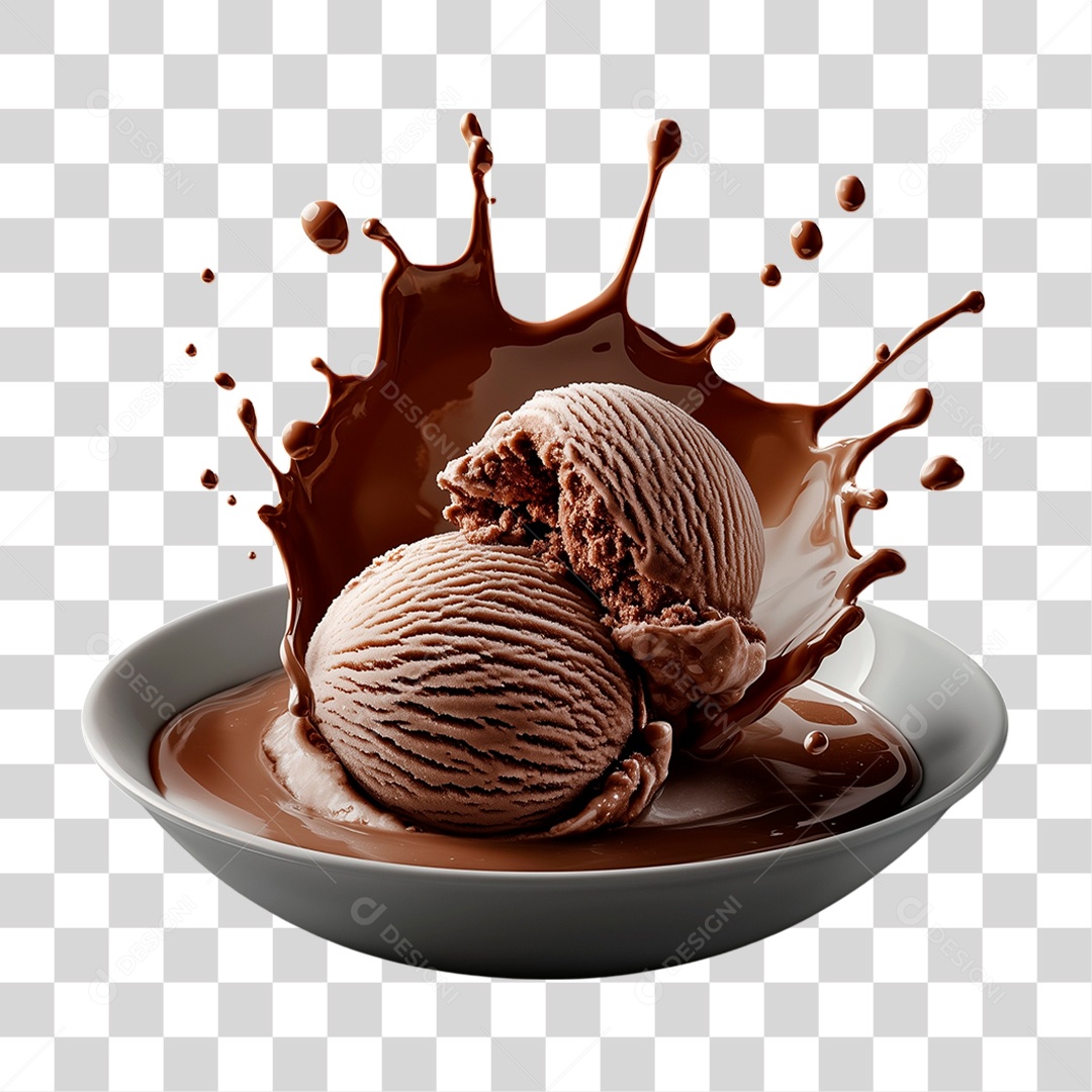 Sorvete de Chocolate PNG Transparente