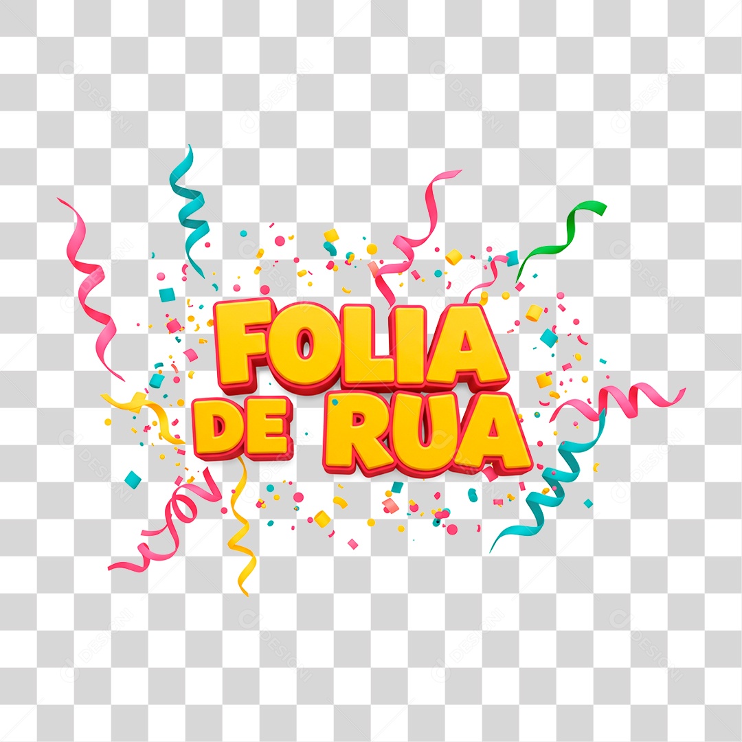 Selo 3D Folia de Rua PNG Transparente