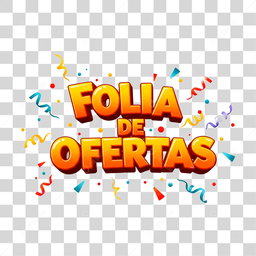 Selo 3D Folia Ofertas PNG Transparente