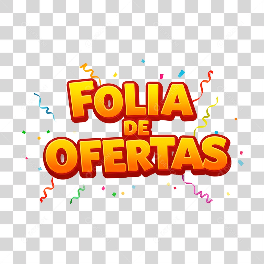Selo 3D Folia Ofertas PNG Transparente