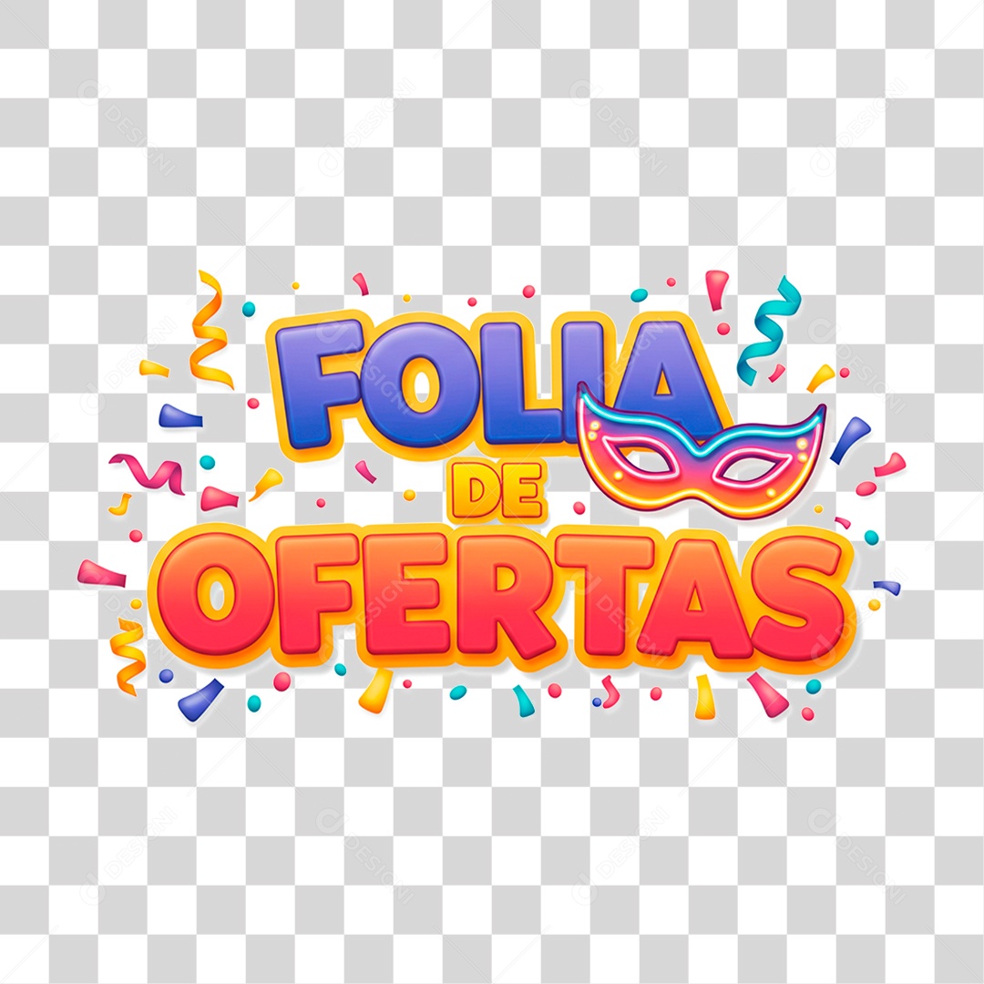 Selo 3D Folia Ofertas PNG Transparente