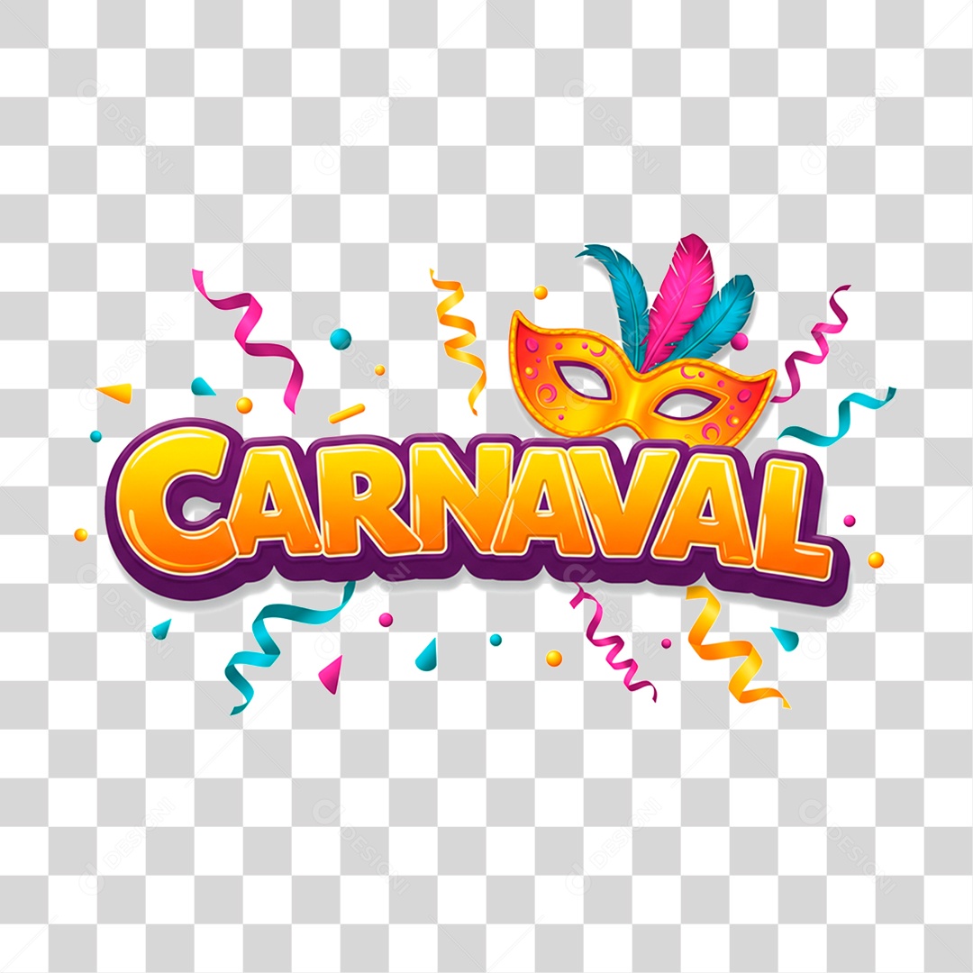 Selo 3D Carnaval PNG Transparente
