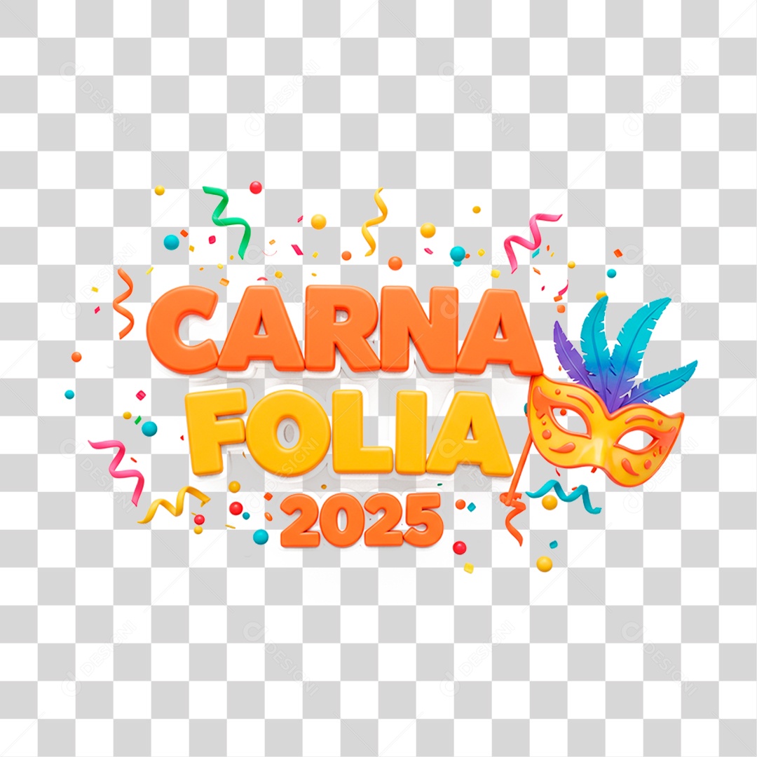 Selo 3D Carna Folia 2025PNG Transparente