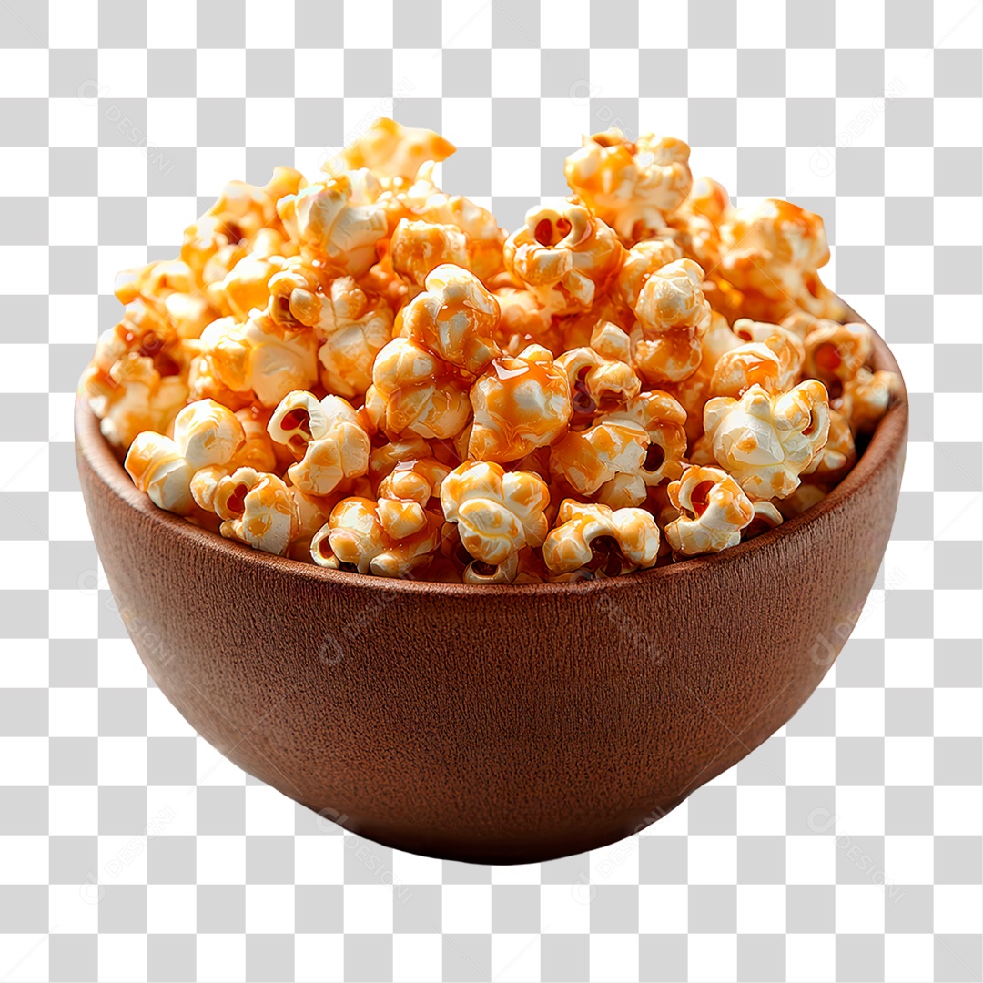 Pipoca Caramelizada PNG Transparente