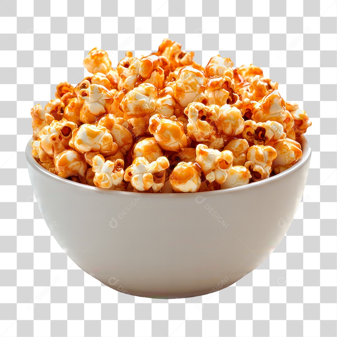 Pipoca Caramelizada PNG Transparente