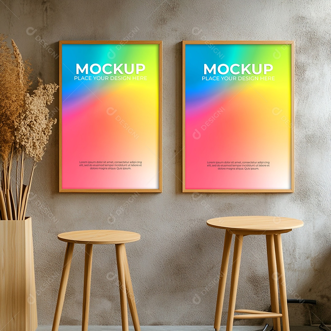 Quadro Mockup PSD Editável