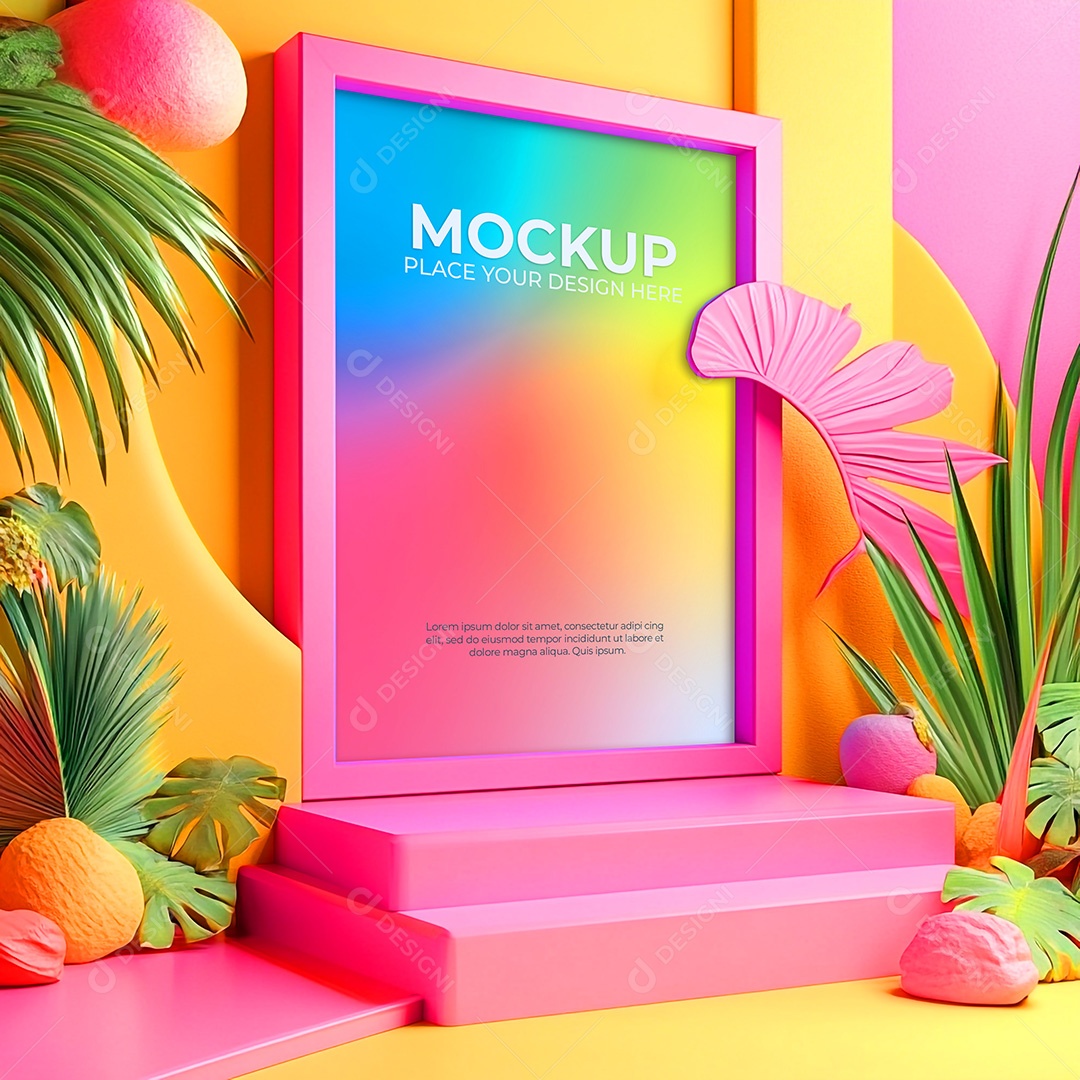 Quadro Mockup PSD Editável