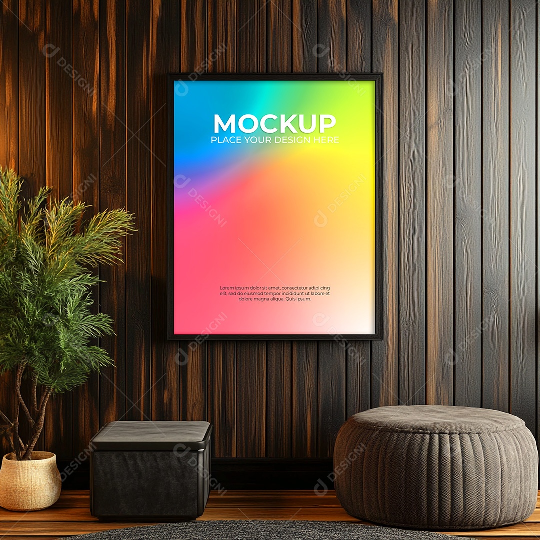Quadro Mockup PSD Editável