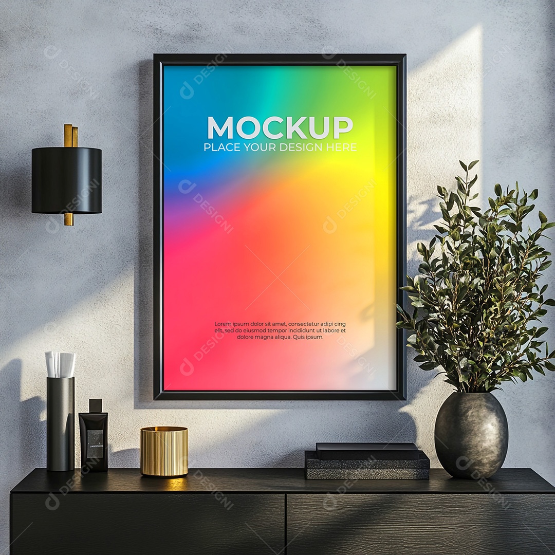 Quadro Mockup PSD Editável