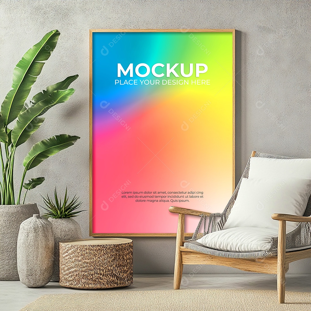 Quadro Mockup PSD Editável