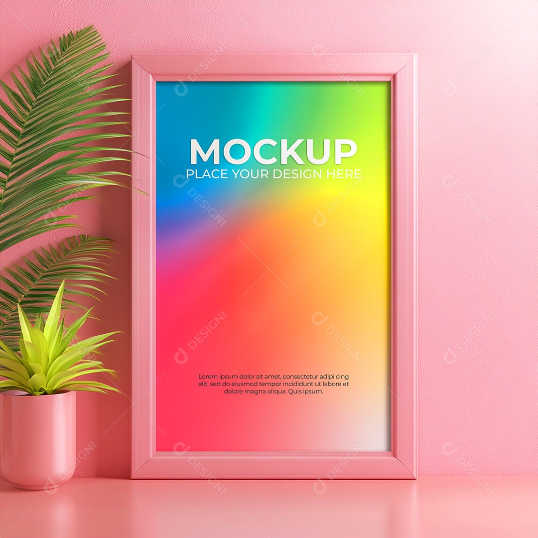 Quadro Mockup PSD Editável